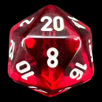 Chessex Translucent Red & White D20 Dice