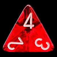 Chessex Translucent Red & White D4 Dice