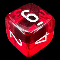 Chessex Translucent Red & White D6 Dice