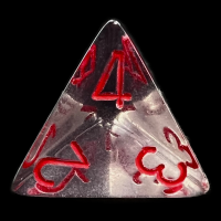 Chessex Translucent Smoke & Red D4 Dice