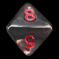 Chessex Translucent Smoke & Red D8 Dice