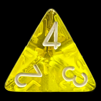 Chessex Translucent Yellow & White D4 Dice
