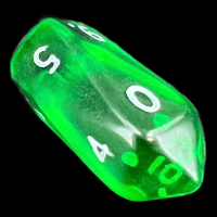 Crystal Caste Gem Green D10 Dice