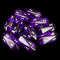 Crystal Caste Gem Purple 10 x D10 Dice Set