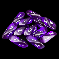Crystal Caste Gem Purple 12 x D6 Dice Set