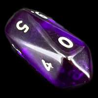 Crystal Caste Gem Purple D10 Dice