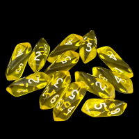 Crystal Caste Gem Yellow 12 x D6 Dice Set