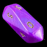 Crystal Caste Interferenz Purple D10 Dice