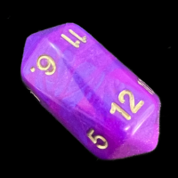 Crystal Caste Interferenz Purple D12 Dice