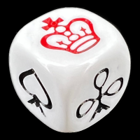 D&G Opaque White Crown and Anchor D6 Dice