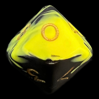 D&G Oblivion Yellow & Black D10 Dice
