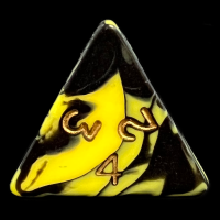 D&G Oblivion Yellow & Black D4 Dice