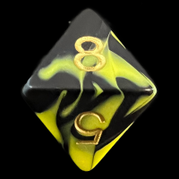 D&G Oblivion Yellow & Black D8 Dice