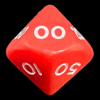 D&G Opaque Red Percentile Dice