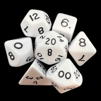 D&G Opaque White 7 Dice Polyset
