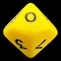 D&G Opaque Yellow D10 Dice