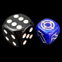 CLEARANCE D&G Pearl Blue Scatter 12mm D6 Dice