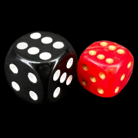 D&G Pearl Red & Gold 12mm D6 Spot Dice