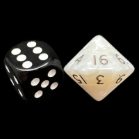 D&G Pearl White & Gold D16 Dice