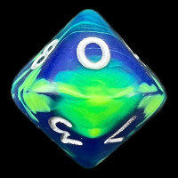 D&G Toxic Slime Green & Blue D10 Dice