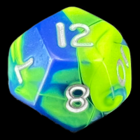 D&G Toxic Slime Green & Blue D12 Dice
