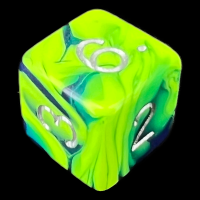 D&G Toxic Slime Green & Blue D6 Dice