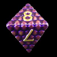 TDSO Metal Purple Dragon Scale D8 Dice