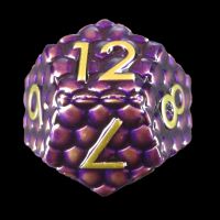 TDSO Metal Purple Dragon Scale D12 Dice