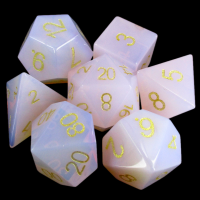 TDSO Gemstone Opalite Pink & Gold 7 Dice Polyset TEST PRODUCTION