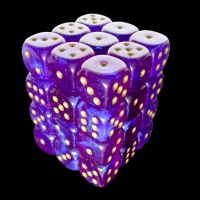 2020 Chessex Borealis Royal Purple & Gold Luminary 36 x D6 Dice Set