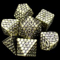 TDSO Metal Antique Bronze Dragon Scale 7 Dice Polyset