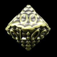 TDSO Metal Antique Bronze Dragon Scale Percentile Dice