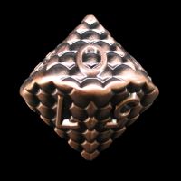 TDSO Metal Antique Copper Dragon Scale D10 Dice