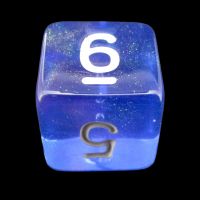 TDSO Transparent Moonstone Orchid D6 Dice