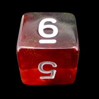 TDSO Transparent Moonstone Maroon D6 Dice