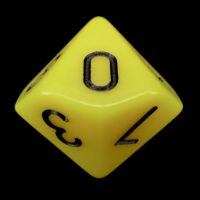 CLEARANCE Impact Opaque Yellow & Black Percentile Dice