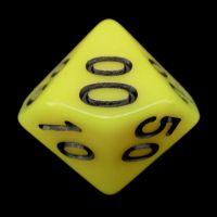 CLEARANCE Impact Opaque Yellow & Black Percentile Dice