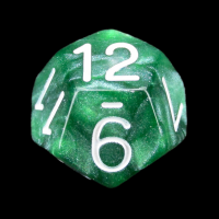 Role 4 Initiative Marble Green & White D12 Dice