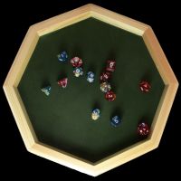 SPECIAL OFFER TDSO Wooden Octagonal 12 Inch Dice Tray 
