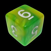 TDSO Duel Green & Yellow With White D6 Dice
