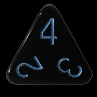 Role 4 Initiative Opaque Black & Blue D4 Dice - DISCONTINUED