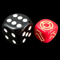 CLEARANCE D&G Pearl Red Scatter 12mm D6 Dice