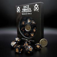 Dice Tomes Rogue 7 Dice Polyset + Coin 