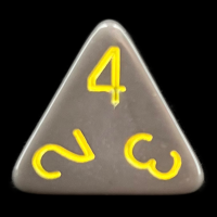 Role 4 Initiative Opaque Dark Grey &amp; Yellow D4 Dice - DISCONTINUED
