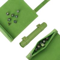 TDSO Green Faux Leather Dice Roll and Playmat