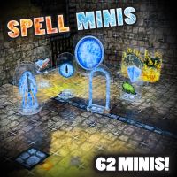 ArcKnight Flat Plastic Miniatures - Spell Minis - 62 Minis