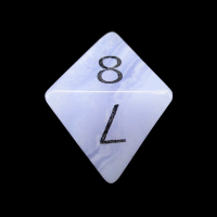 TDSO Agate Lace with Engraved Numbers 16mm Precious Gem D8 Dice