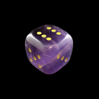 TDSO Amethyst 15mm Rounded D6 Spot Dice