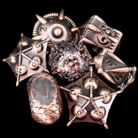 TDSO Metal Ancient Dragon Antique Copper Unusually Shaped 7 Dice Polyset