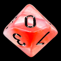 TDSO Duel Pearl Red & White With Black D10 Dice